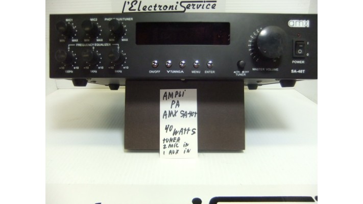 AMX SA-40T pa amplifier with built-in tuner for commercial application.